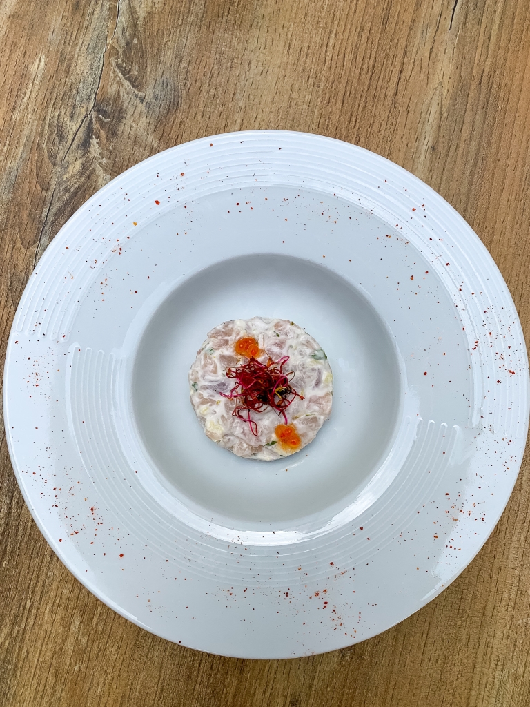 Tartare de daurade à la Tahitienne - Restaurant Les Mouettes