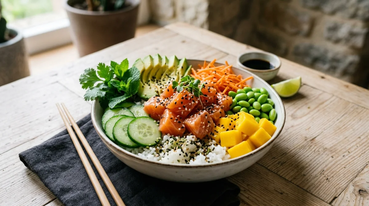 recette poke bowl saumon