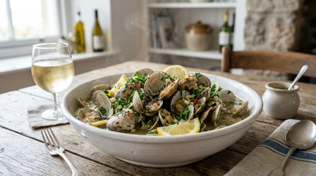 recette palourdes marinières