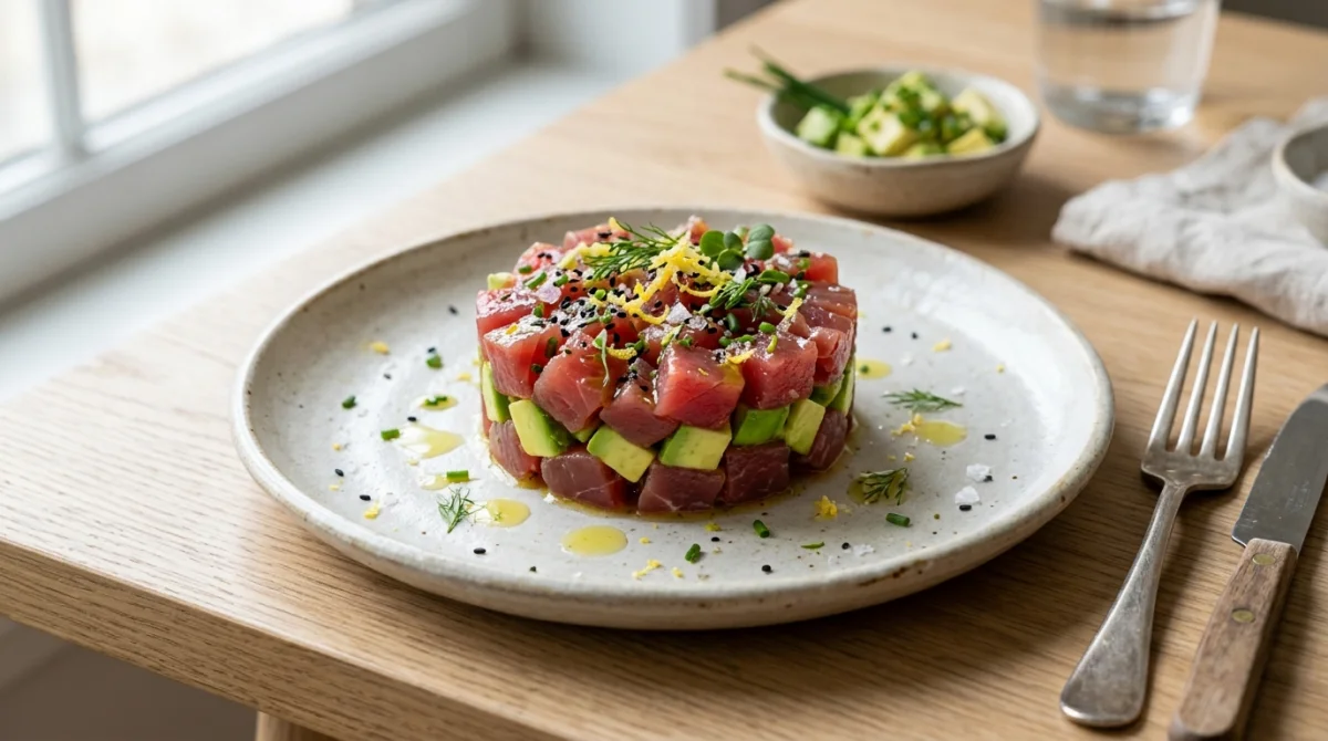 recette tartare de thon avocat