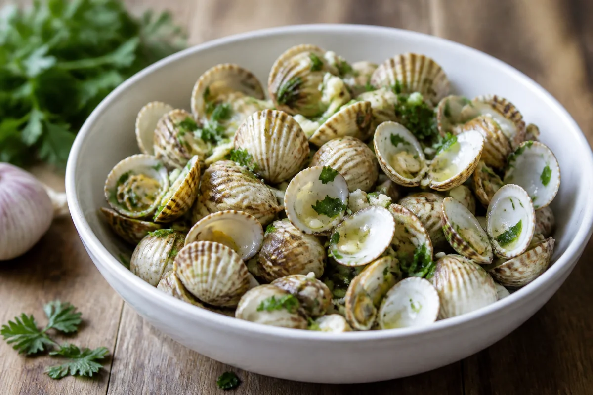 recette coques ail persil